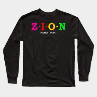 Zion - Highest Point. Long Sleeve T-Shirt